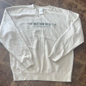 FREAK SHOW SOCIAL CLUB CREWNECK Cream Large